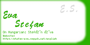 eva stefan business card